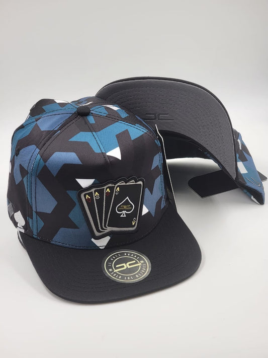 Blue Camo Poker Cap