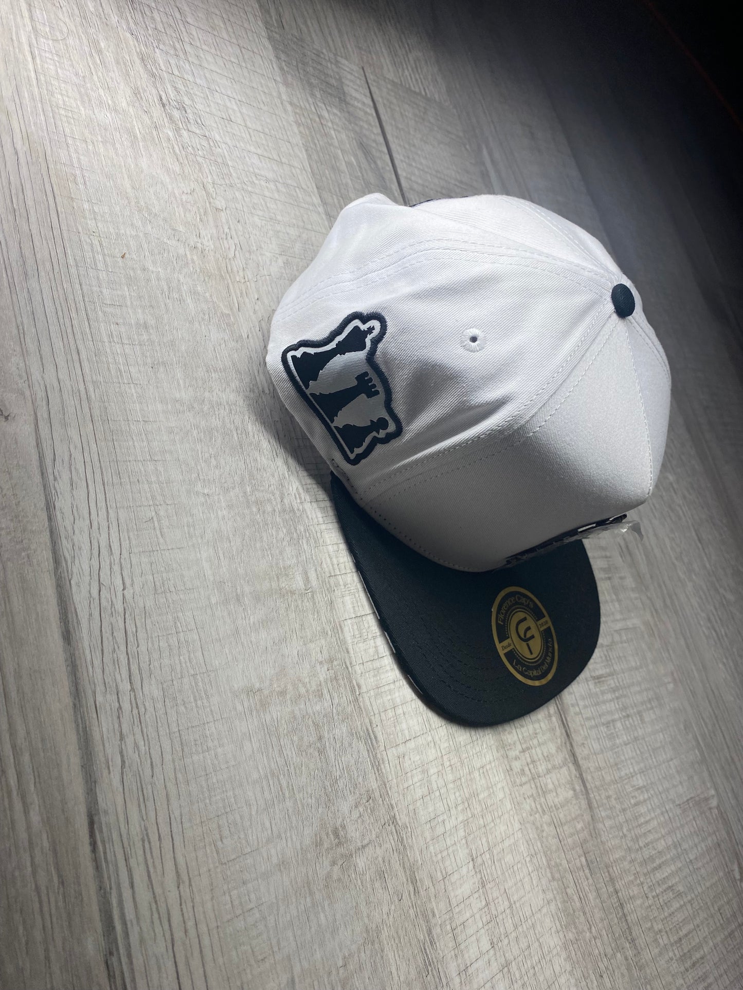 White Checkmate Cap