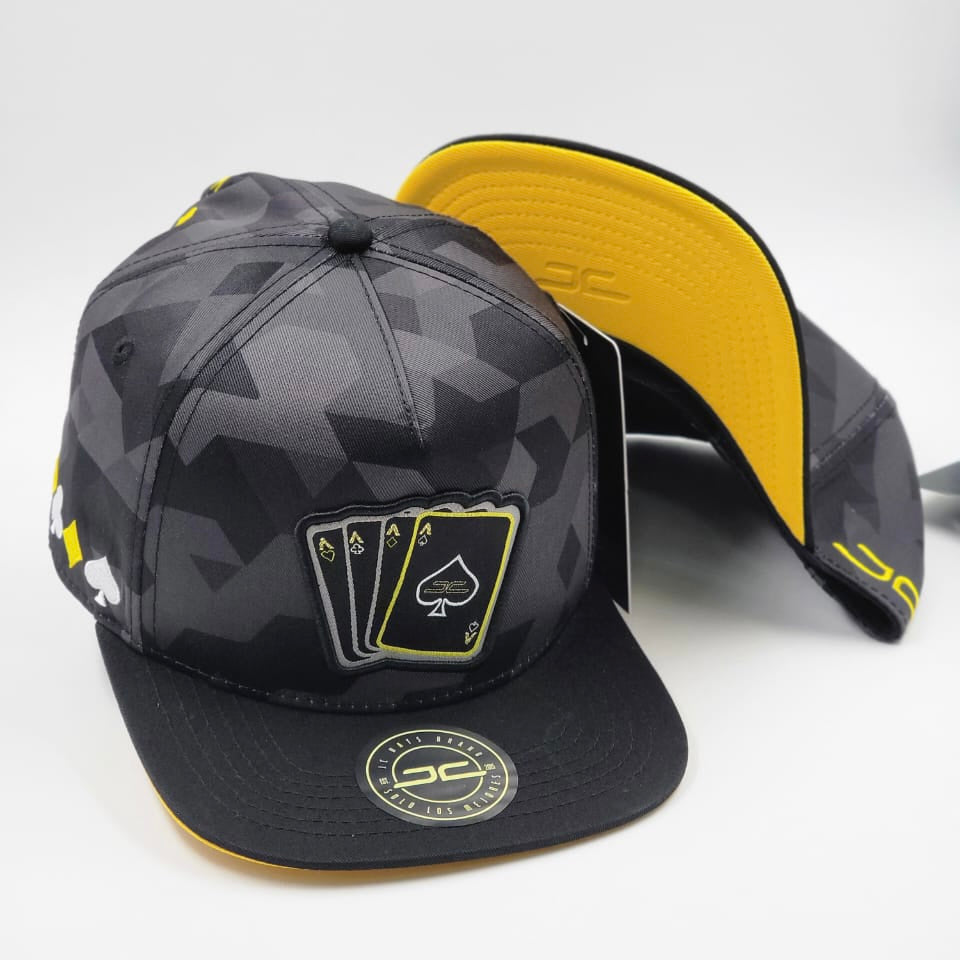 Gray/Yellow Camo Poker Cap