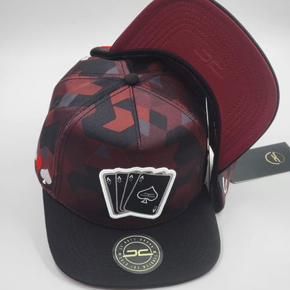 Red Camo Poker Cap