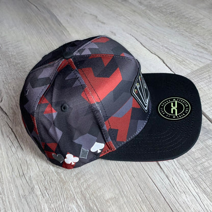 Gorra Barraja Gris/Roja