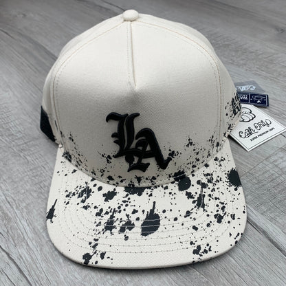 White/Black LA Flat Cap