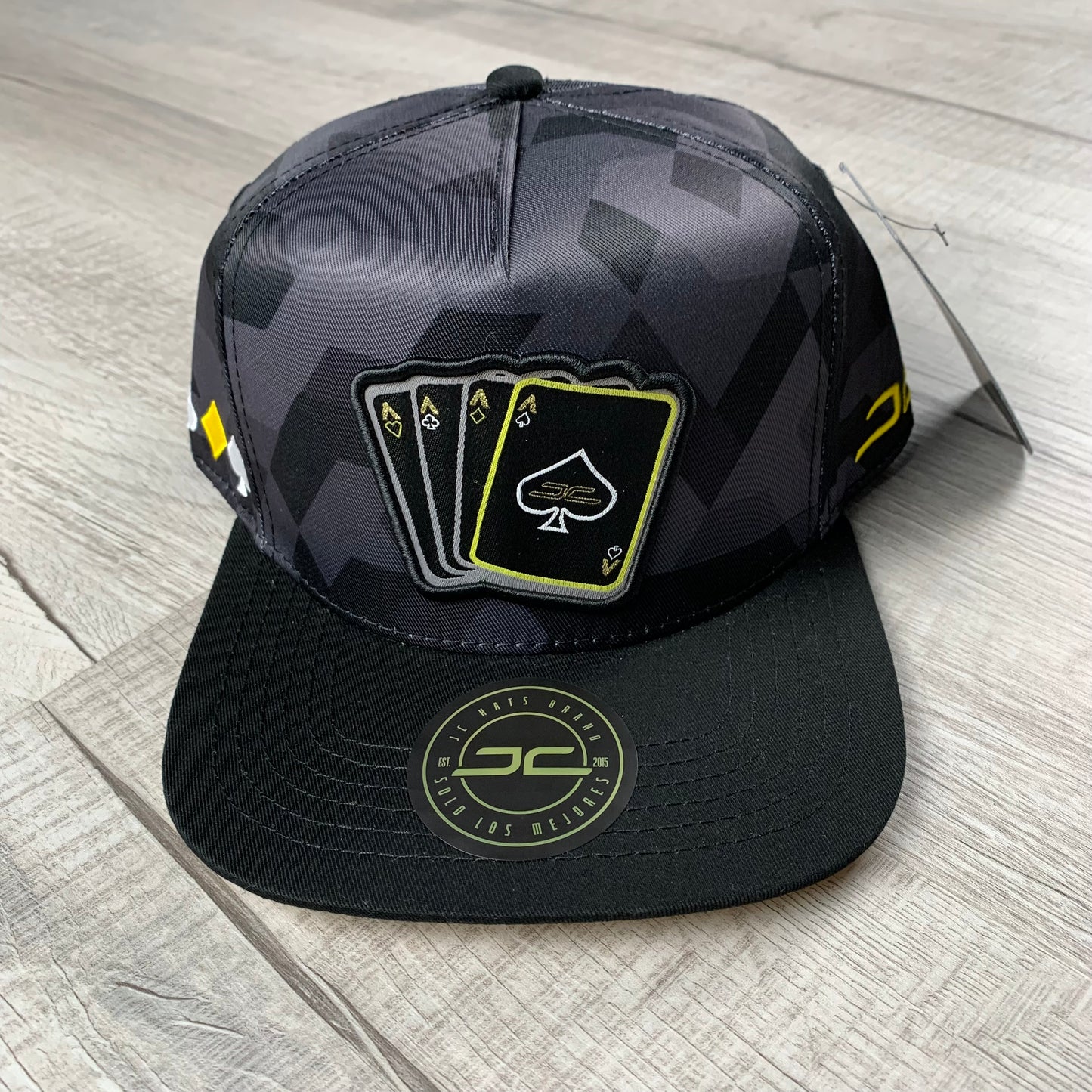 Gray/Yellow Camo Poker Cap