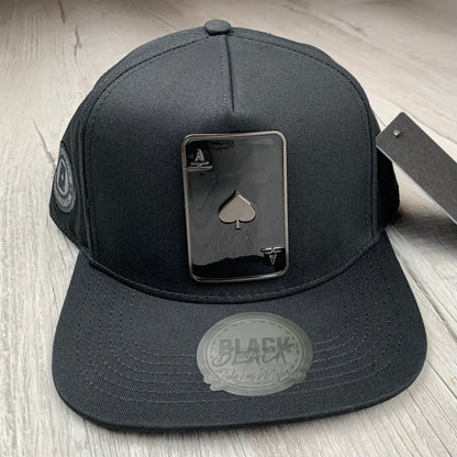 Black on Black Ace Spades Cap