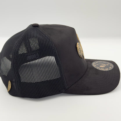 Black Golden Rooster Mesh Cap