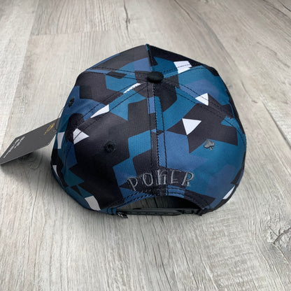 Blue Camo Poker Cap