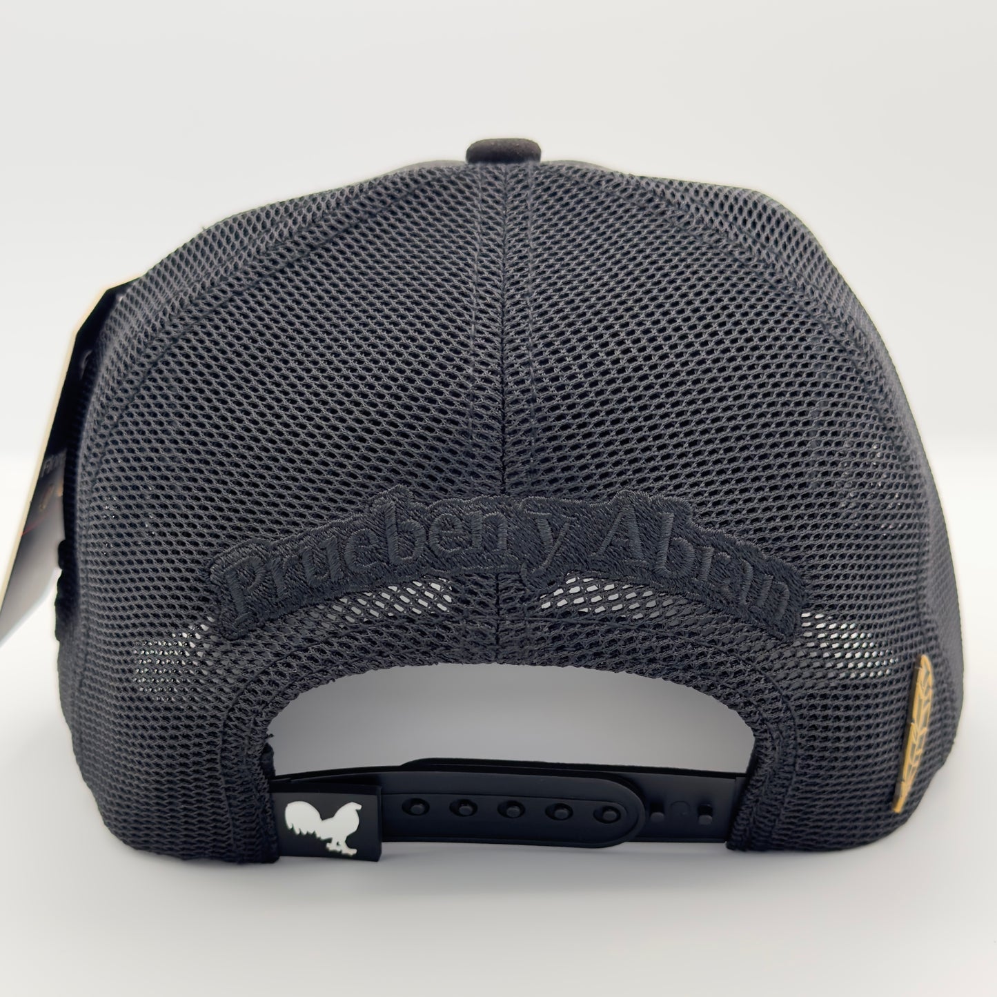 Black Golden Rooster Mesh Cap