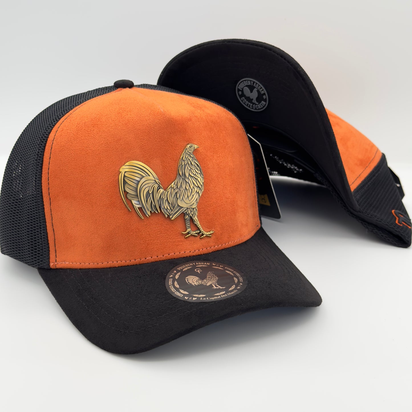 Orange Golden Rooster Mesh Cap