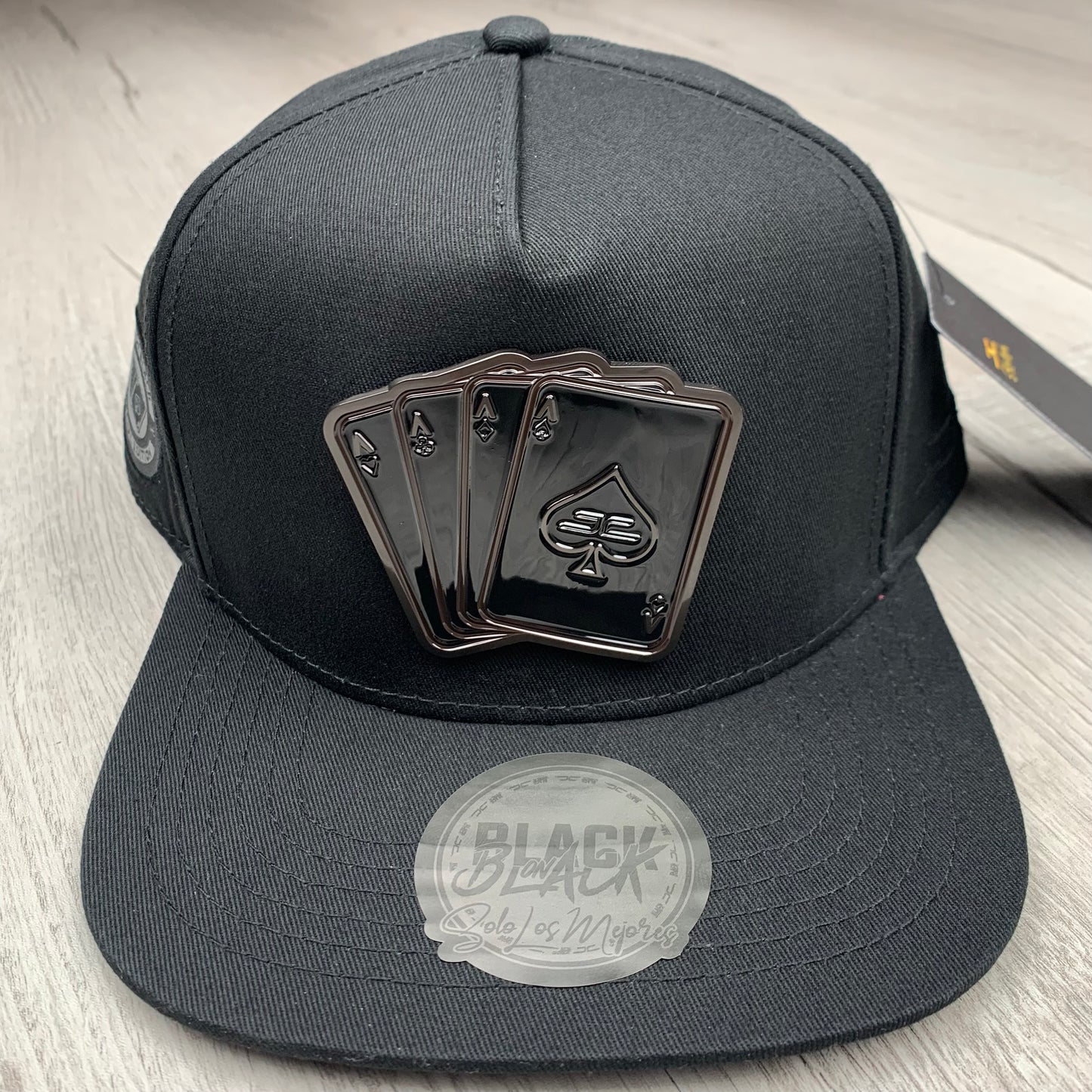 Black on Black Poker Cap