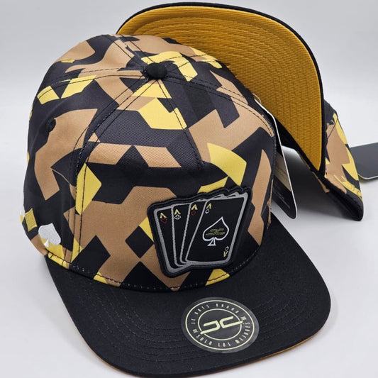 Yellow Camo Poker Cap