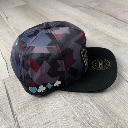 Blue/Red Poker Cap