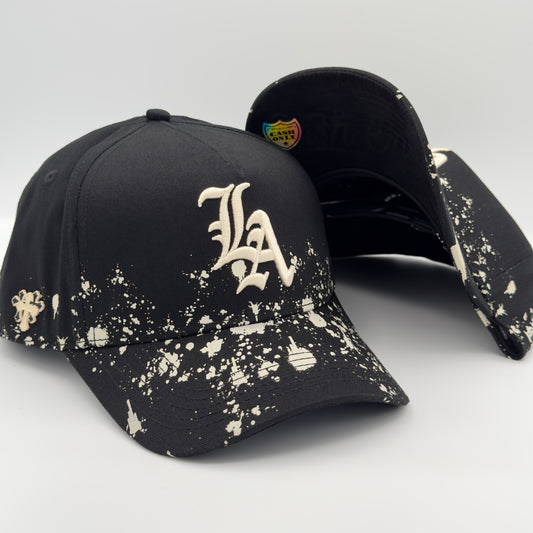 Black/White LA Curved Cap