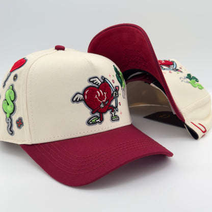 Beige/Red Money Love Cap