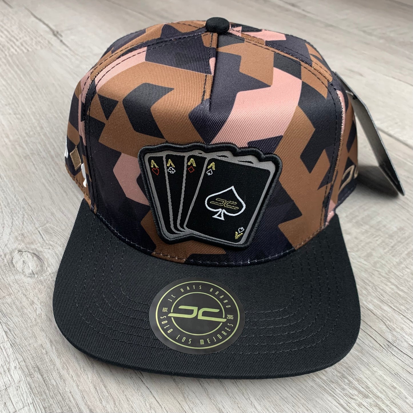 Brown Camo Poker Cap