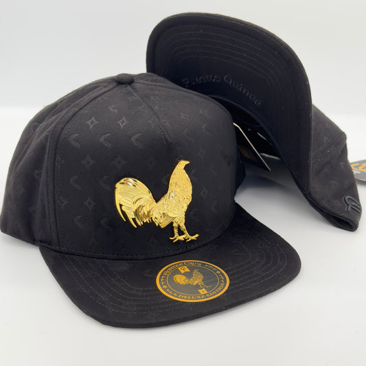 Deluxe Edition Black Golden Rooster Flat Cap