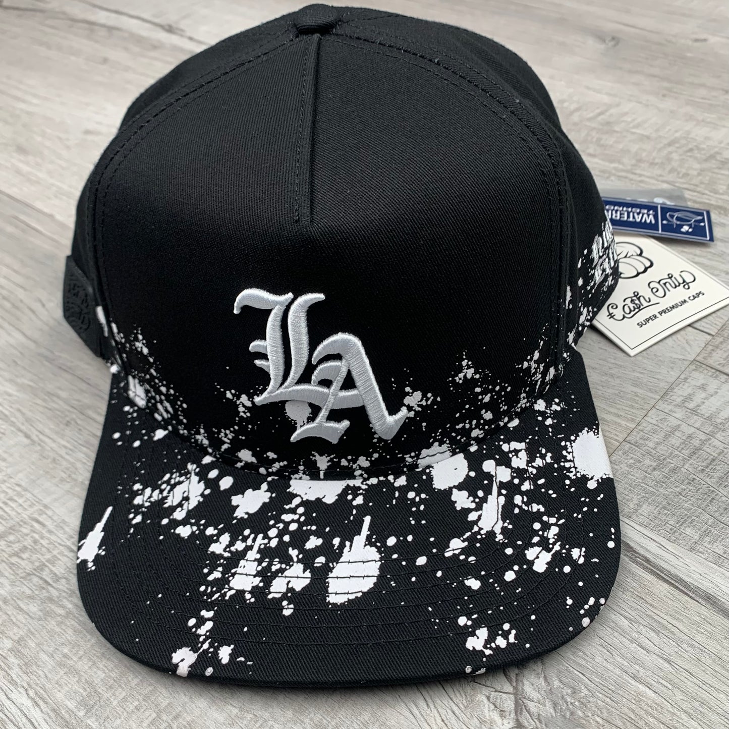 Black/White LA Flat Cap