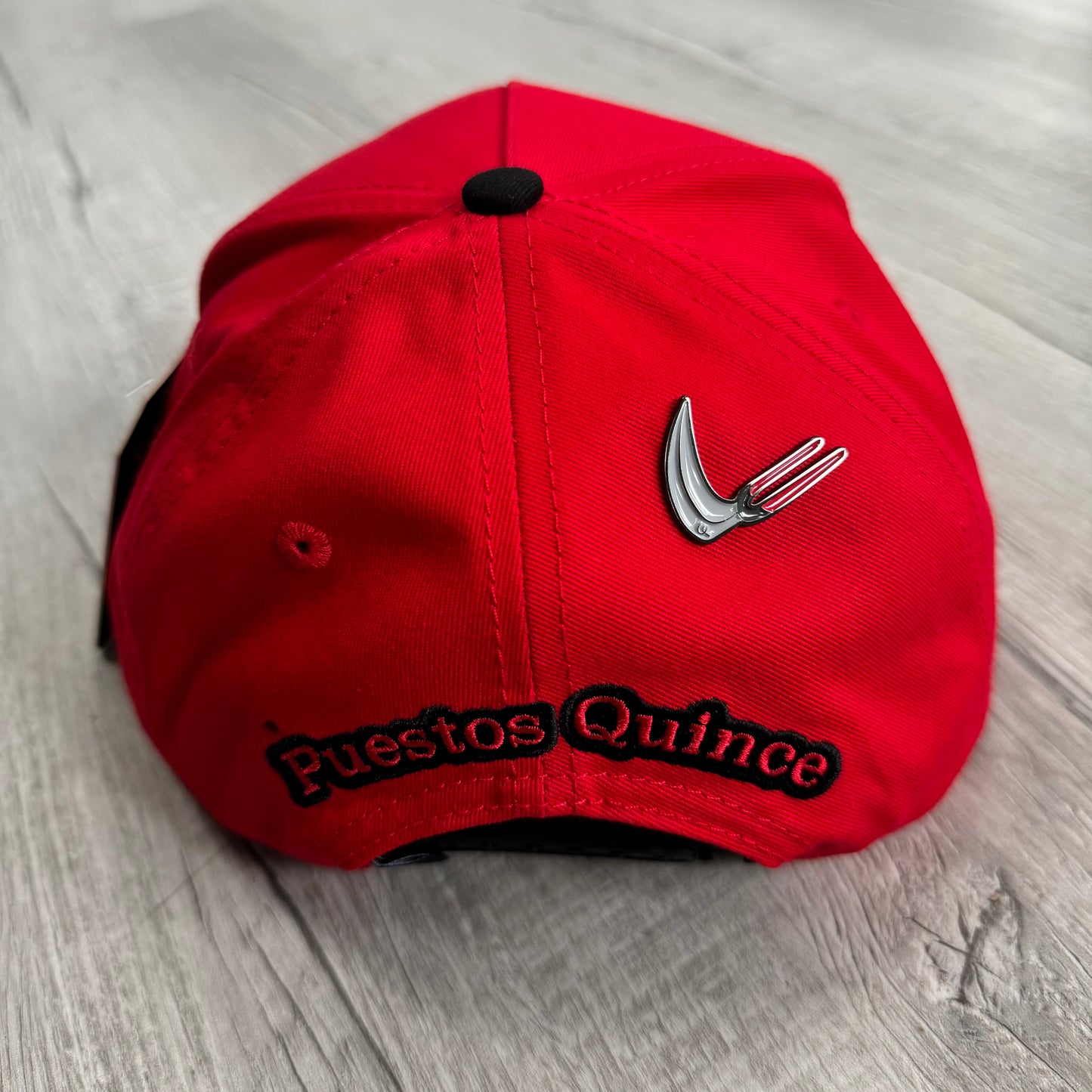 Red Golden Rooster Semi-Curved Cap