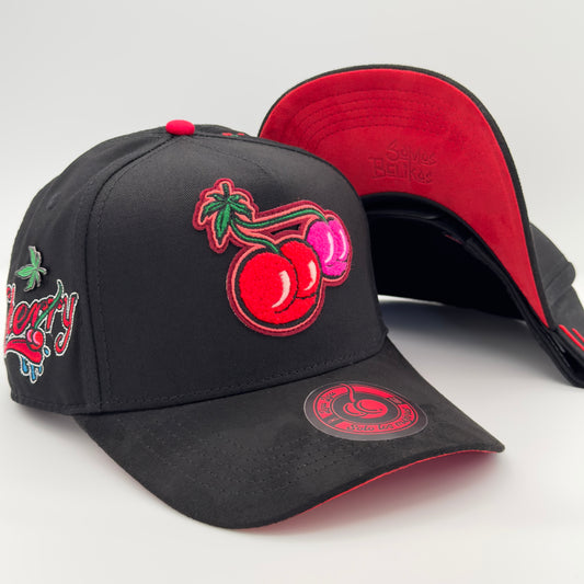 Black/Red Cherry Cap