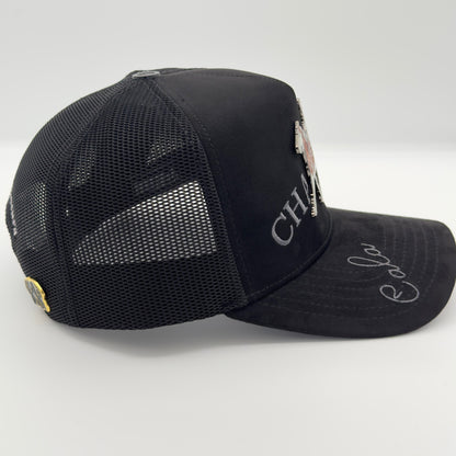 Black Charreria Mesh Cap