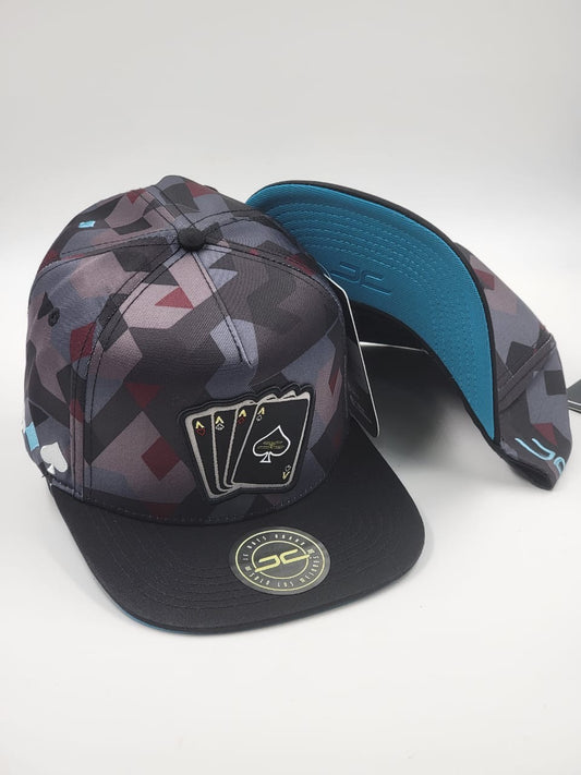 Blue/Red Poker Cap