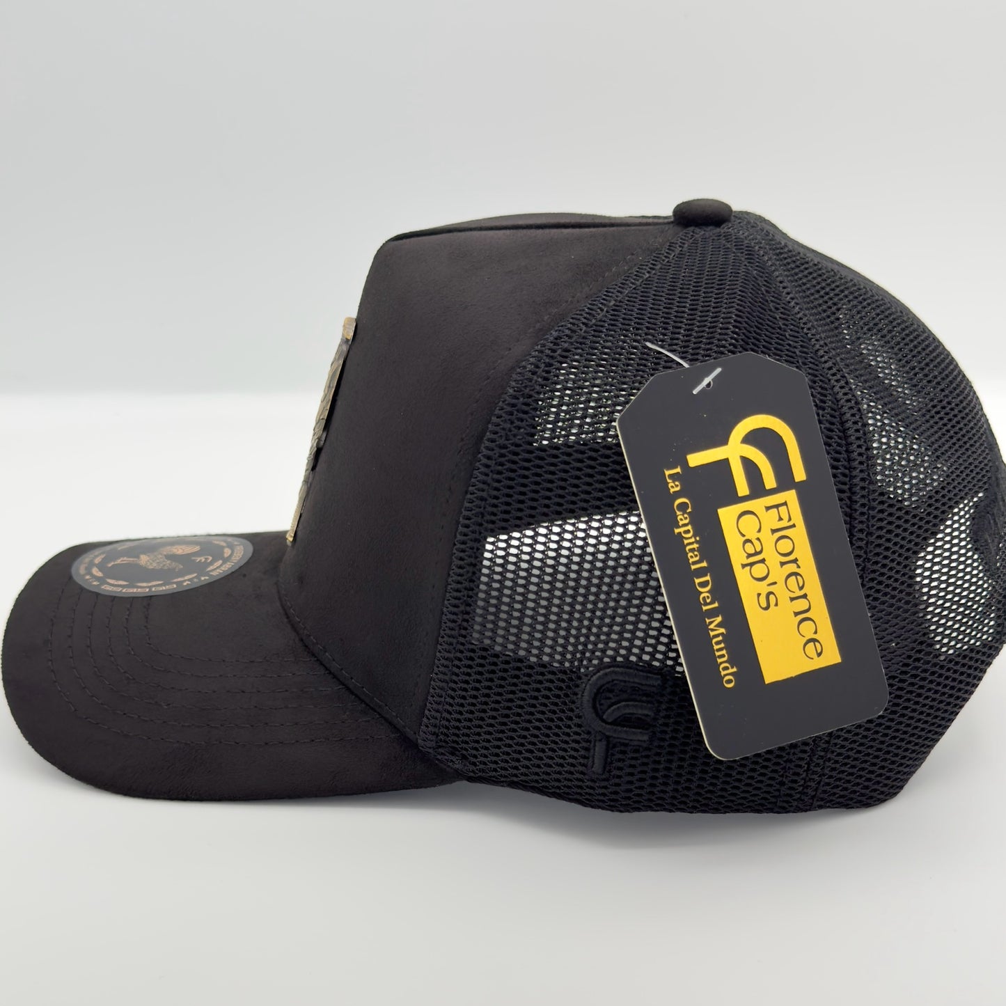 Black Golden Rooster Mesh Cap