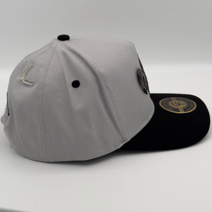 Black Rooster Light Gray Cap