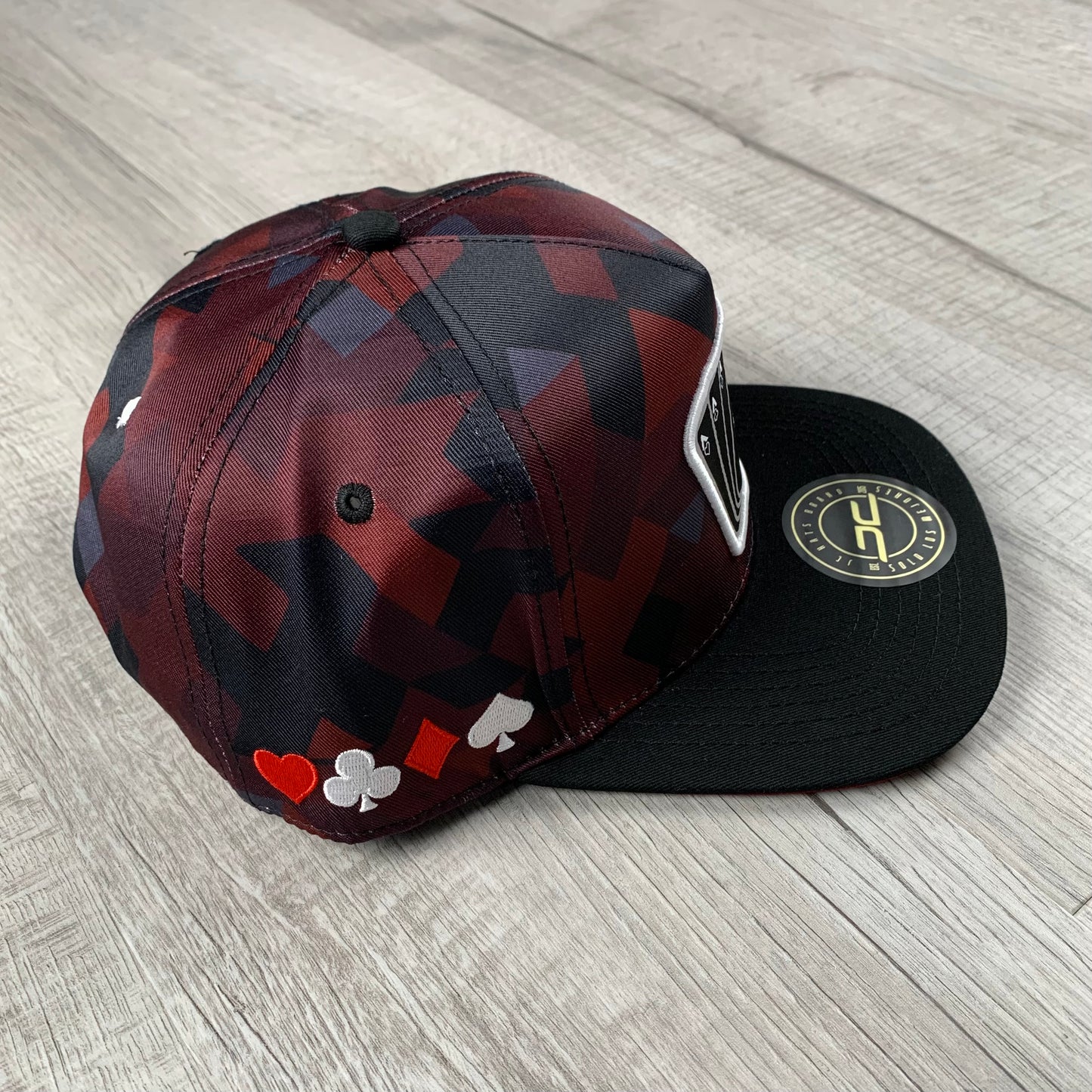 Red Camo Poker Cap