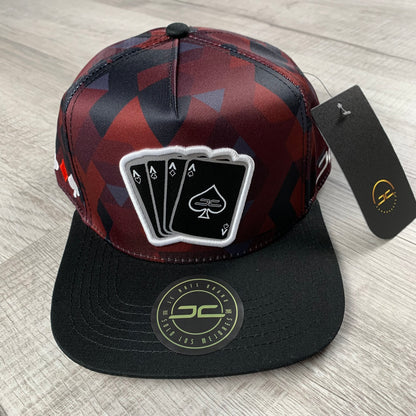 Red Camo Poker Cap