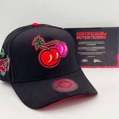 Black/Red Cherry Cap