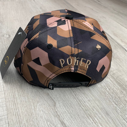 Brown Camo Poker Cap