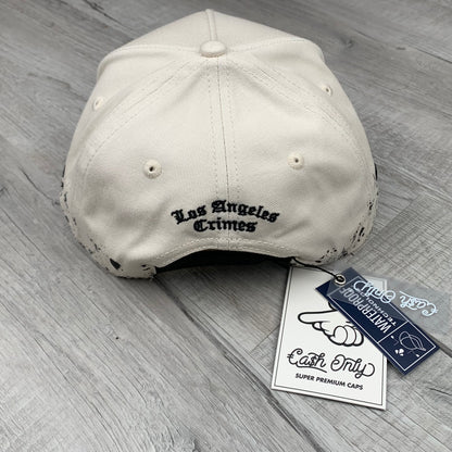 White/Black LA Flat Cap