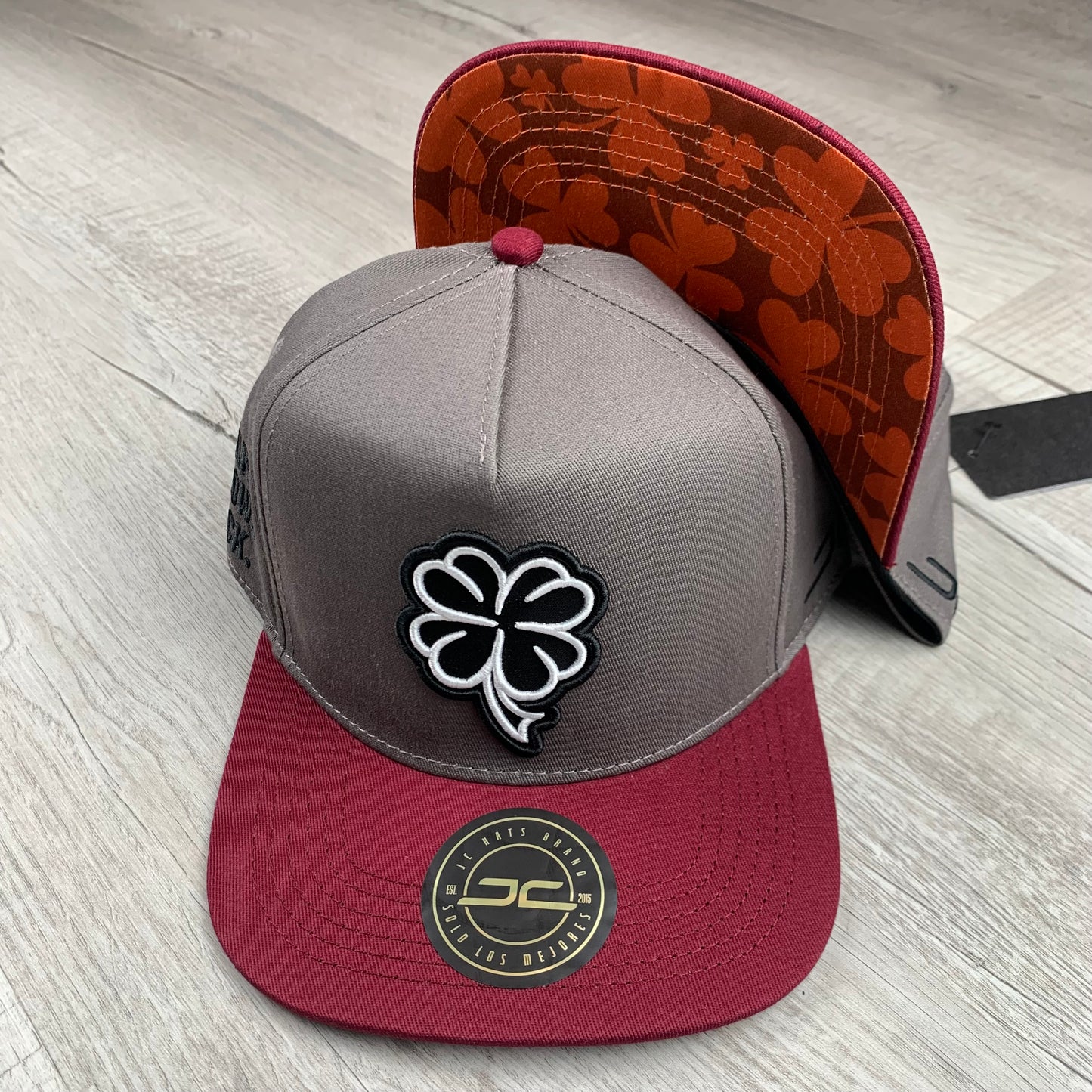 Burgundy Clover Cap