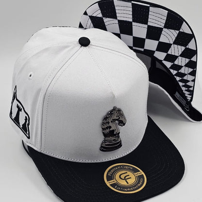 White Checkmate Cap