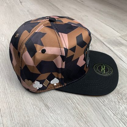 Brown Camo Poker Cap