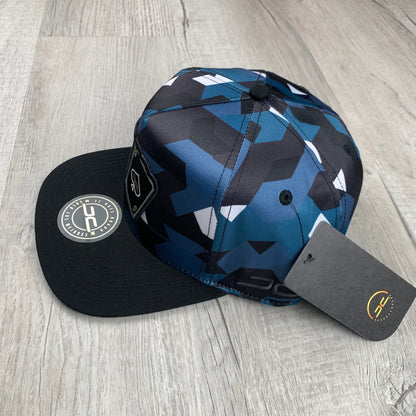 Blue Camo Poker Cap