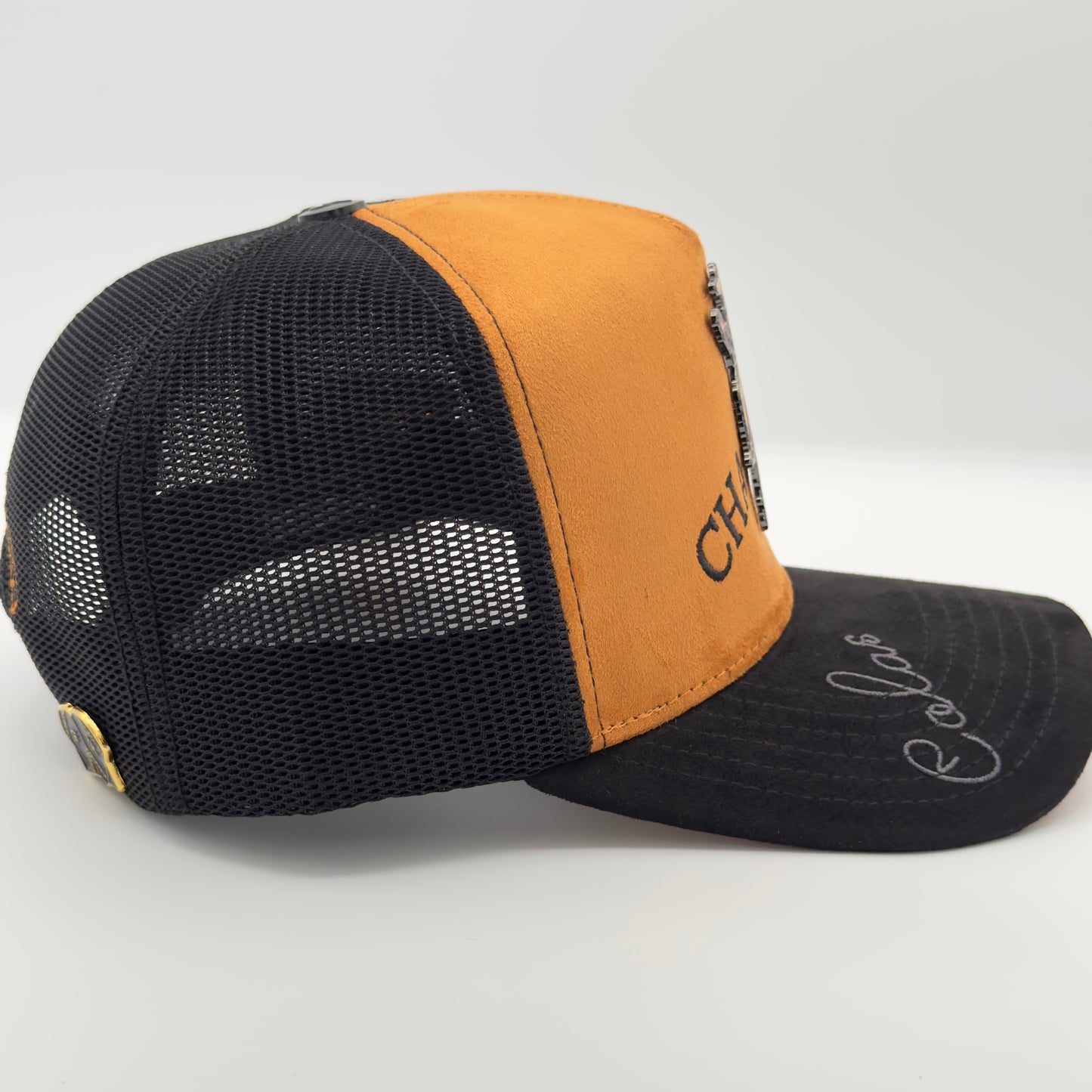 Orange Charreria Mesh Cap