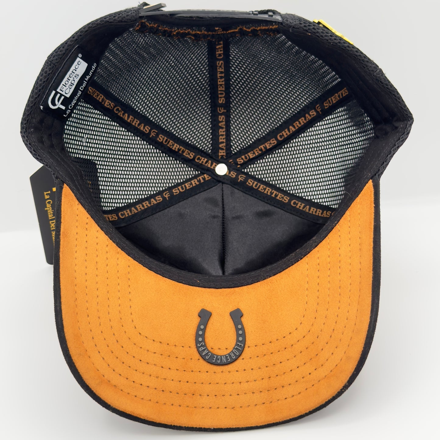 Orange Charreria Mesh Cap