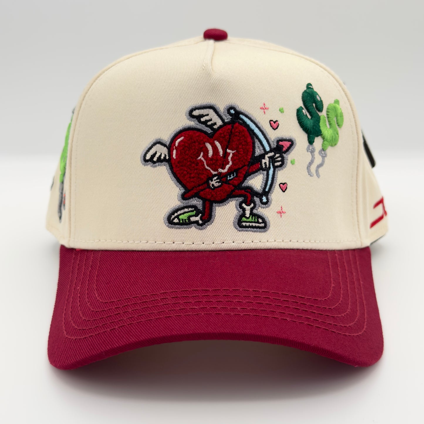 Beige/Red Money Love Cap