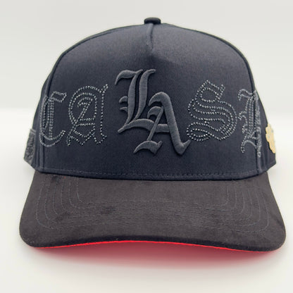 Black/Red LA Curved Cap