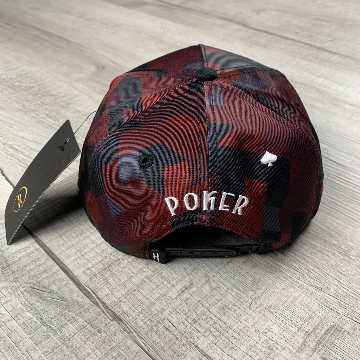 Red Camo Poker Cap