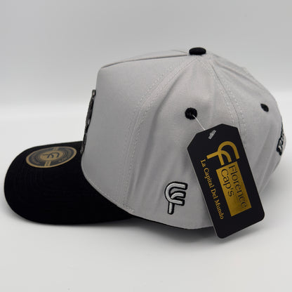 Black Rooster Light Gray Cap